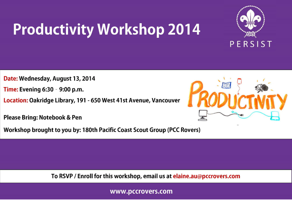 Productivity Workshop 2014